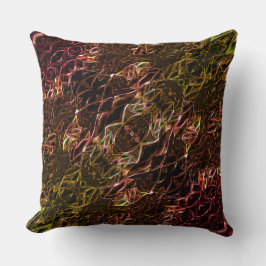 Klar brun neonspegling av stil med hasch linjer kudde