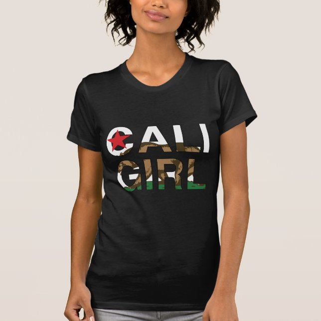 Klar Cali flickatekniker T-shirt (Framsida)