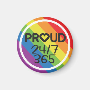 Klar daglig regnbåge färg LGBTQ pride månad Magnet