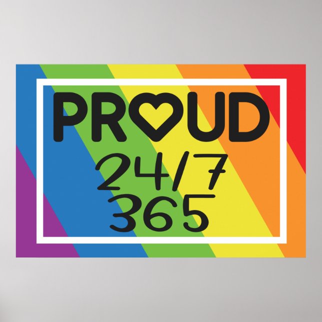 Klar daglig regnbåge färg LGBTQ+ pride månad Poster (Framsidan)