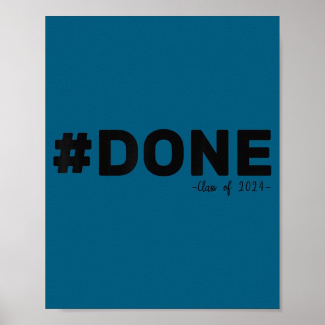 #klar examenklass 2024 examen funny 2024 studentsk poster (Framsidan)