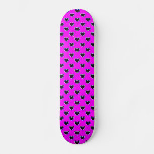 Klar färg Rosa Och Svart Skateboard