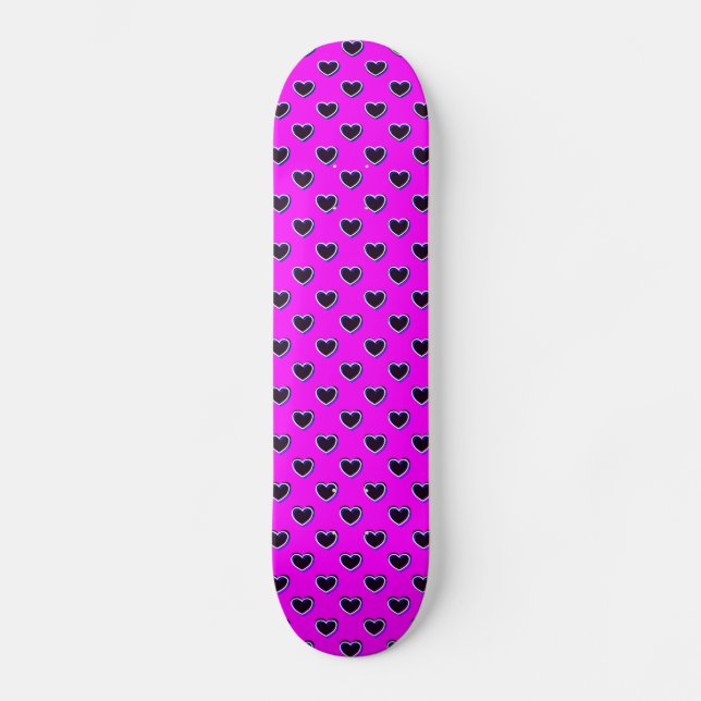 Klar färg Rosa Och Svart Skateboard (Framsida)