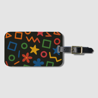 Klar Färgrik Stjärna Geometriska Abstrakt Former Bagagebricka