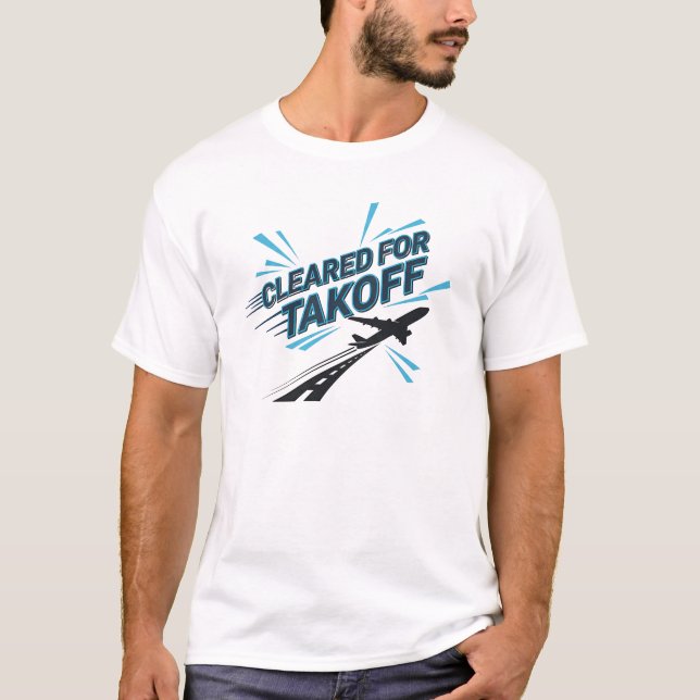 Klar för start – Pilotflygare Aviation T-shirt (Framsida)