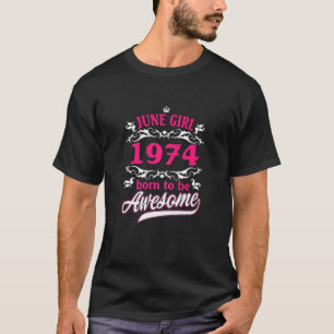 Klar för Vintage av födelsedagar, juni 1974, född T Shirt