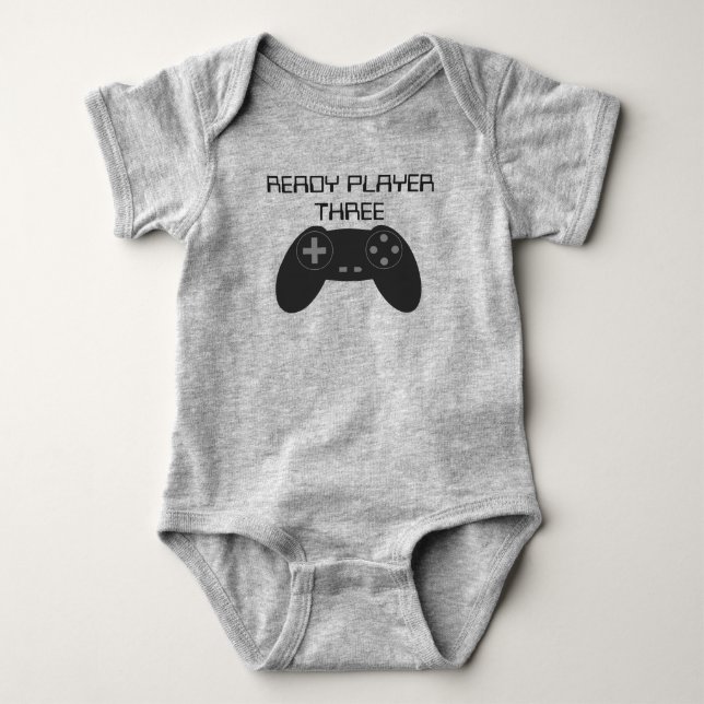 KLAR Gamer för SPELARE TRE Tee (Framsida)