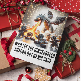 Klar jul: Gingerbröd Dragon på slussen Kort