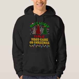 Klar jul med stor sannolikhet för att spela videos hoodie