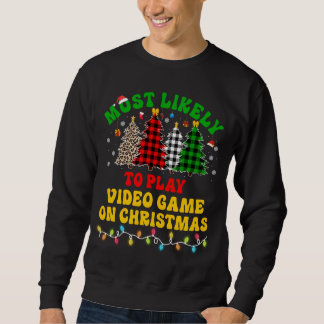Klar jul med stor sannolikhet för att spela videos lång ärmad tröja