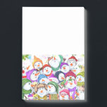 Klar jul - Post-it® Notes Lycklig Snögubbe Party Post-it Block<br><div class="desc">Fästa anteckningar med Lycklig Snowmans God jul Party Funny Teckning Tecknad Firande - Välj / lägg till din unika text / teckensnitt / Färg - Gör din Snögubbearna gåva - Ändra storlek och flytta eller ta bort och lägg till Speciellare / bild med anpassning inslag! - Teckning och MJÖLKS utformning....</div>