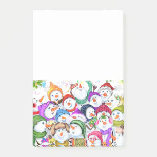 Klar jul - Post-it® Notes Lycklig Snögubbe Party Post-it Block