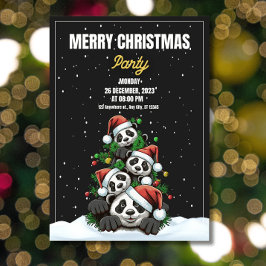 Klar julfest, Panda Jul Inbjudningar
