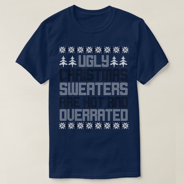 Klar julFult Party-Hett och överskattad T Shirt (Design framsida)
