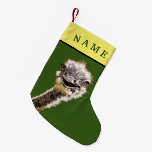 Klar julklapp med Lycklig Ostrich Liten Julstrumpa