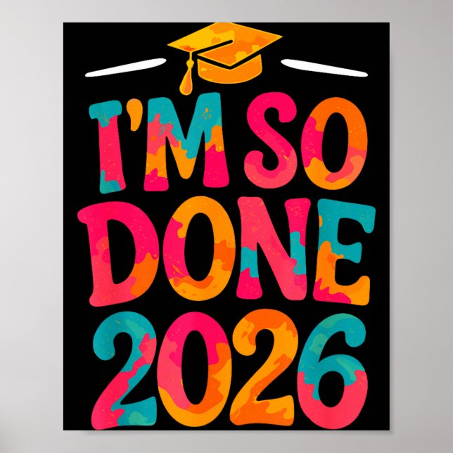Klar klass 2026 college gymnasiet examen poster (Framsidan)
