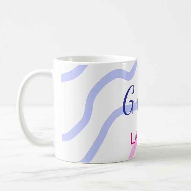 KLAR MINIMAL Lägg till texten om namn mellan namn  Kaffemugg (Vänster)