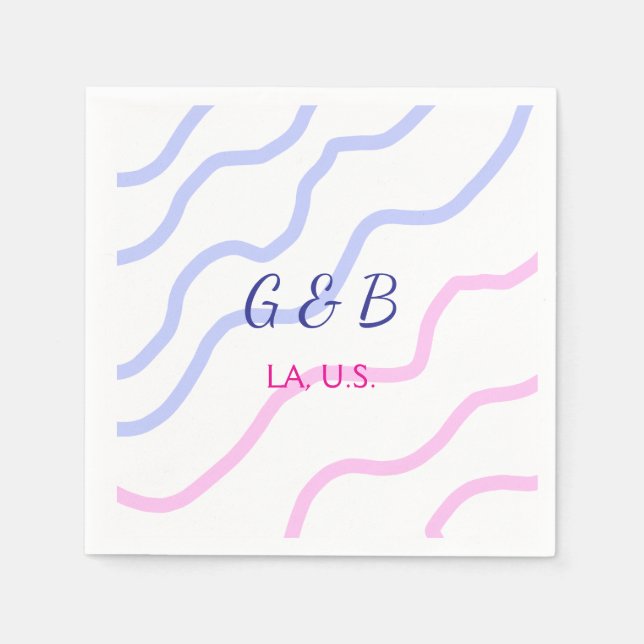 KLAR MINIMAL Lägg till texten om namn mellan namn  Pappersservett (Framsidan)