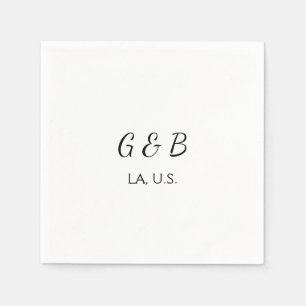 KLAR MINIMAL Lägg till texten om namn mellan namn Pappersservett