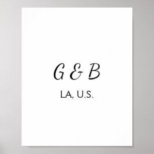 KLAR MINIMAL Lägg till texten om namn mellan namn Poster