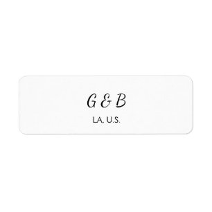 KLAR MINIMAL Lägg till texten om namn mellan namn Returadress Etikett