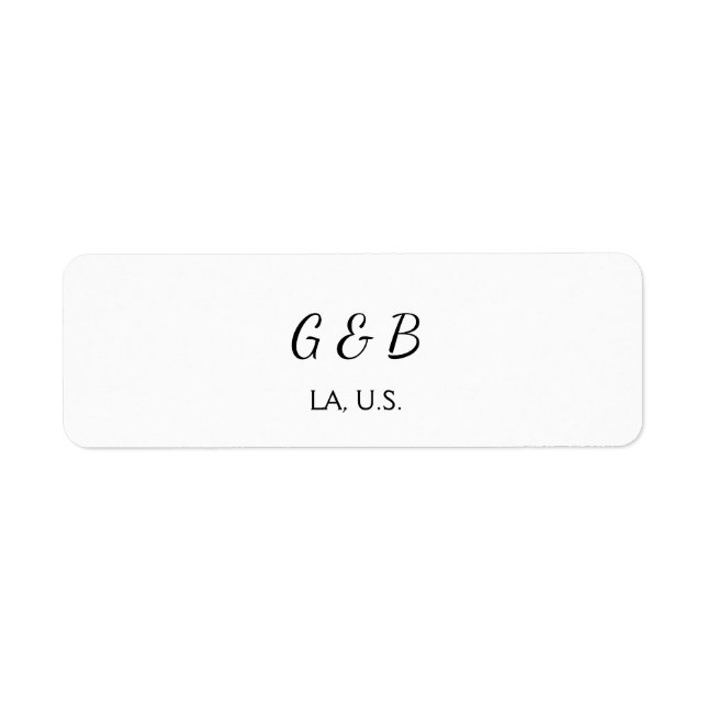 KLAR MINIMAL Lägg till texten om namn mellan namn  Returadress Etikett (Framsidan)