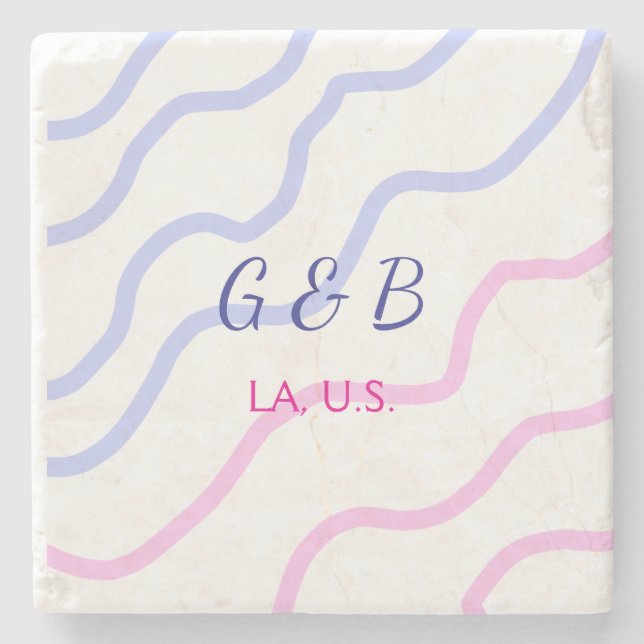 KLAR MINIMAL Lägg till texten om namn mellan namn  Stenunderlägg (Framsidan)