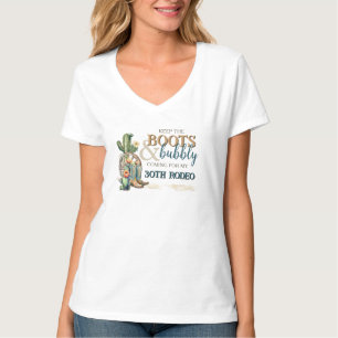 Klar och betrodd Cowgirl 30th Rodeo Birthday T Shirt
