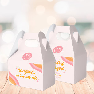 Klar och engagerad Rosa och Orange Bachelorette Presentaskar