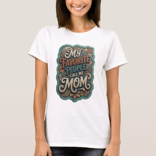Klar Orange MINA FAVORITFOLK KALLAR MIG MAMMA T Shirt