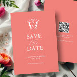 Klar orange Spara datum bröllopsinbjudningar Datumet<br><div class="desc">Gör ett djärvt uttalande med dessa moderna "save the dates",  med en livfull orange bakgrund och en stilren blandning av klassisk och script-typografi. Designad för par som älskar färgglad men enkel bröllopsbrevpapper,  låter denna mall för bröllopets "save the date" dig enkelt anpassa dina namn och bröllopsdatum.</div>