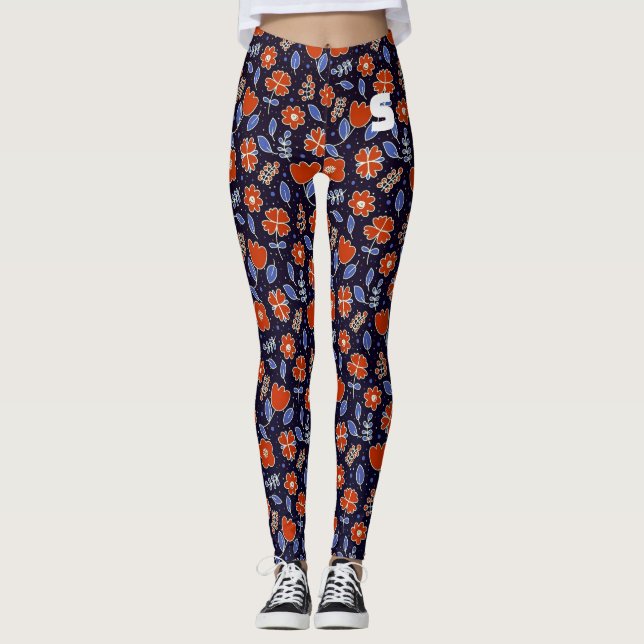 Klar över blommigt leggings (Framsida)