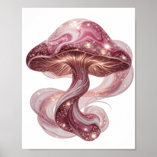 Klar Rosa MAGISKA SVAMPAR Design Poster (Framsidan)