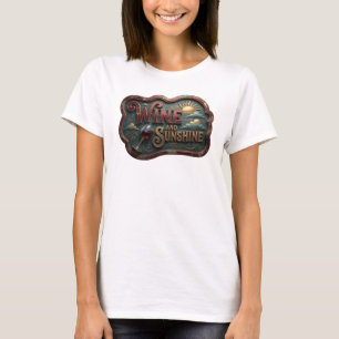 Klar Rosa VIN OCH SOLSKEN Anpassad T-shirt