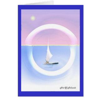 Klar segling hälsningskort