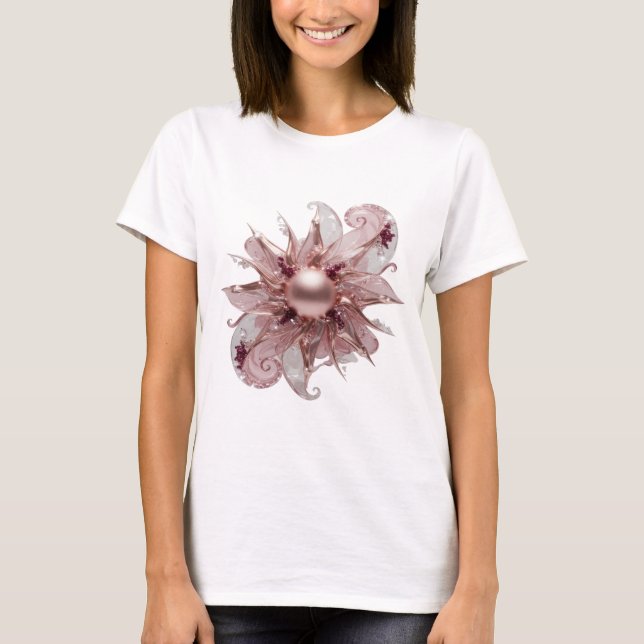 Klar Silver LJUSANDE SOL Anpassad Design T Shirt (Framsida)