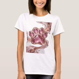 Klar Silver Rosa Smycken Tass 3D Text Konst T Shirt