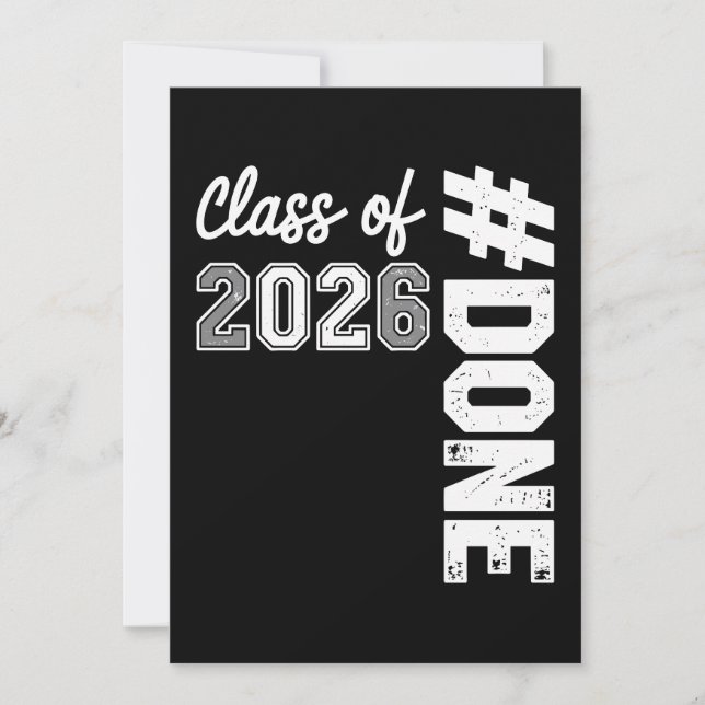 KLAR Student Class Of 2026 Examen 26 Stolt Student Inbjudningar (Framsida)