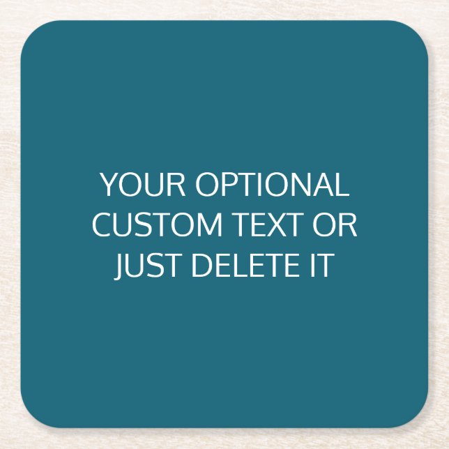 Klar teal enfärgad trendig cocktailfestpalett underlägg papper kvadrat (Framsidan)