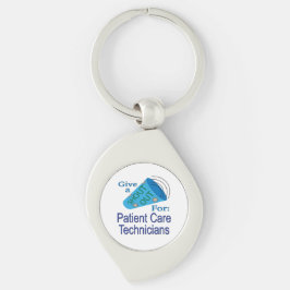Klar ut för sjuksköterskor swirl silverfärgad nyckelring