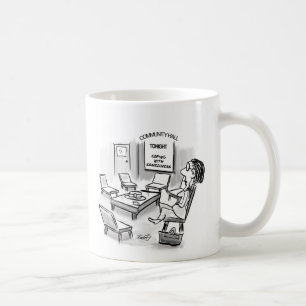 Klara av med ensamhetkicken res kaffemugg