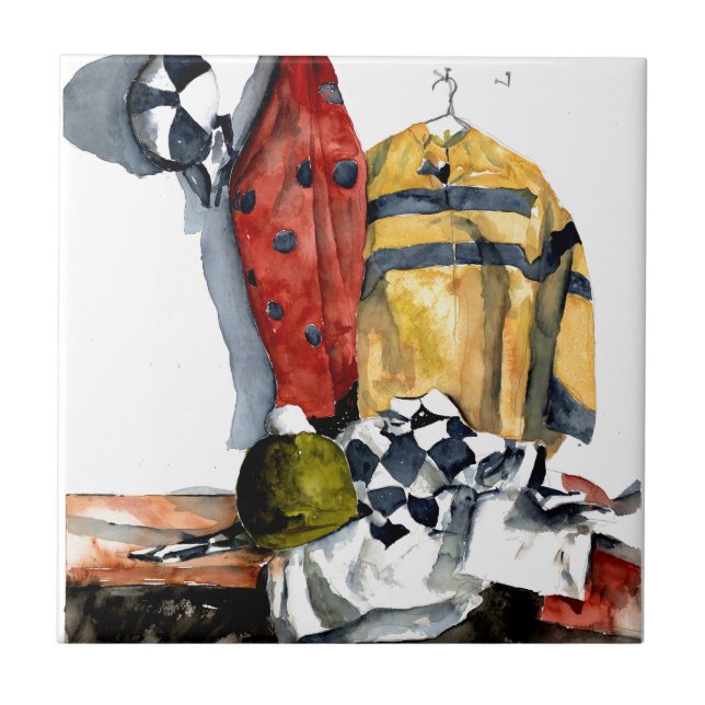 Klara av nedgångkonsten kakelplatta (Framsidan)