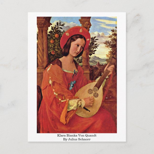 Klara Bianka Von Quandt av Julius Schnorr Vykort (Framsida)