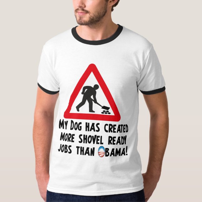 Klara jobb för skyffel - Anti Obama Tee (Framsida)