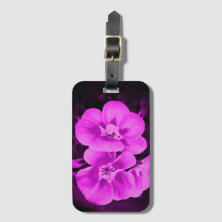 Klara rosa tropiska blommor bagagebricka