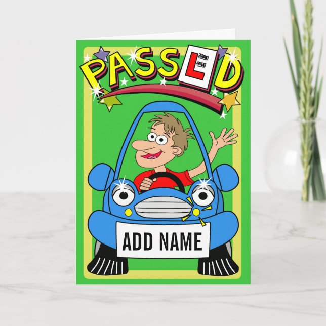 Klarade test, namn kan placeras i skylt ca kort (Framsida)