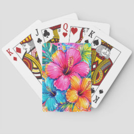 KLARFÄRGAD SOMMARHIBISKUSBLOMMOR CASINOKORT