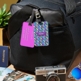 Klarfärgade Retroblock Bagagebricka