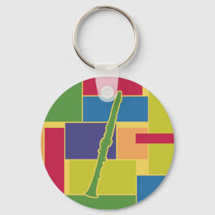 Klarinett Colorblocks Keychain Nyckelring