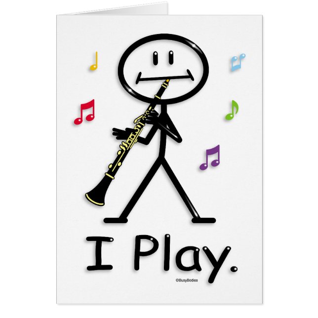 Klarinett Hälsningskort (Framsidan)